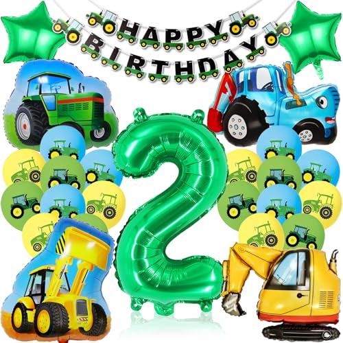 Luftballons 2. Geburtstag Traktor Bagger Folienballon Bauernhof Kindergeburtstag Deko 2 Jahre Fahrzeuge Luftballons für Kinder Jungen Geburtstags Babyparty Party Dekoration Luftballons 2. Geburtstag Traktor Bagger Folienballon Bauernhof Kindergeburtstag Deko 2 Jahre Fahrzeuge Luftballons für Kinder Jungen Geburtstags Babyparty Party Dekoration von Xionghonglong