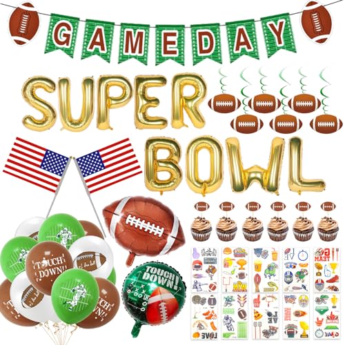 Luftballons Blau,59 stück American Football Deko-Set,Super Bowl American Football,"SUPERBOWL" Folien-Luftballons,"GAMEDAY" Girlande,3x XXL Folienluftballons usw,für Kinder Geburtstag Superbowl Sport Luftballons Blau,59 stück American Football Deko-Set,Super Bowl American Football,"SUPERBOWL" Folien-Luftballons,"GAMEDAY" Girlande,3x XXL Folienluftballons usw,für Kinder Geburtstag Superbowl Sport von Xionghonglong