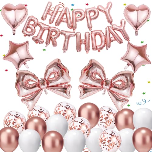 39 Stücke Luftballons Rosegold Geburtstagsdeko Mädchen Frauen Happy Birthday Geburtstagsballon Mit Schleifen/Sterne/Herzen/Konfetti-Ballons Birthday Decorations Für Kinder Erwachsene 39 Stücke Luftballons Rosegold Geburtstagsdeko Mädchen Frauen Happy Birthday Geburtstagsballon Mit Schleifen/Sterne/Herzen/Konfetti-Ballons Birthday Decorations Für Kinder Erwachsene von Xionghonglong