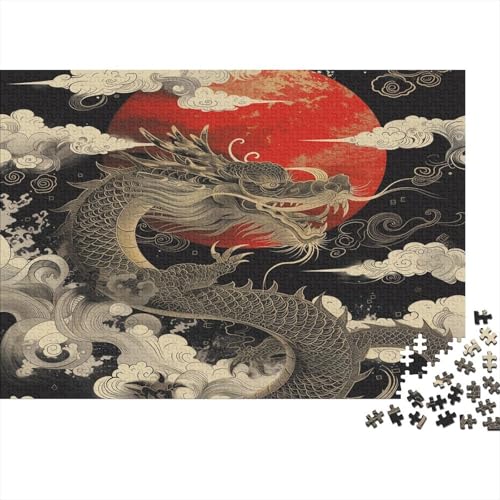 Drache Puzzle 1000 Teile - Puzzle Für Erwachsene, Puzzle, Puzzlespiel Erwachsenen Puzzlespiel Puzzel 1000pcs (75x50cm) von Xiputvl