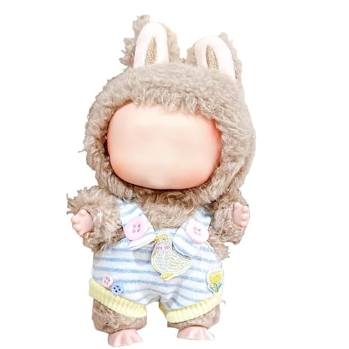 17cm/6.69 Inch Puppe Kleidung Dekoration Zubehör (Nicht Puppe), Mädchen Niedliche Puppens Kleidung Schmuck Geeignet Für Plüsch Puppens Schlüsselanhänger Jugendliche (Blau und Weiß) von Xisnuient