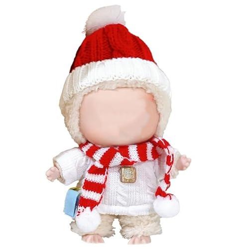 17cm/6.69 Inch Puppe Kleidung Dekoration Zubehör (Nicht Puppe), Mädchen Niedliche Puppens Kleidung Schmuck Geeignet Für Plüsch Puppens Schlüsselanhänger Jugendliche (Rot) von Xisnuient