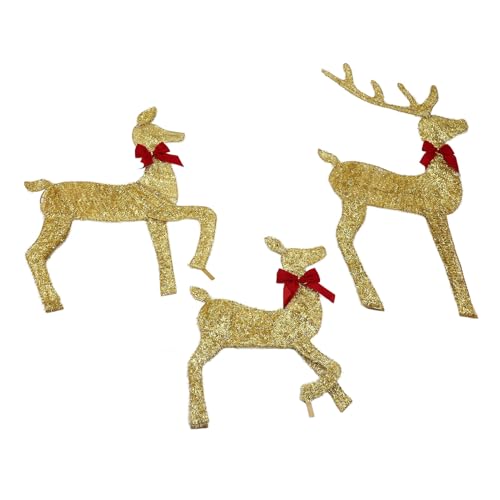 Xiuganpo 3 Set Beleuchtete Weihnachtshirschfamilie Set mit Weichen LED -Leuchten, Große Rentier -Urlaubsdekoration Im Freien, Einfache Montage und Lagerung, für den Vorgarten in Heimat, von Xiuganpo