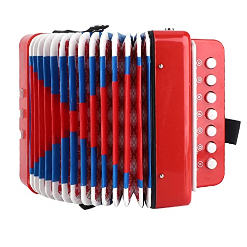 Xiuganpo Acordeon -Instrument für Kinder, Akkordeon für Kinder, Sicher und Langlebig für Junge Hände (Rot) von Xiuganpo
