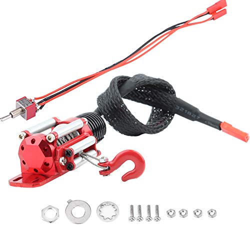 Xiuganpo RC Car Winch für SCX10 D90 D110 TF2TRX4 KM2, 1/10 Wink -Controller mit Nylondraht für RC Crawler, Realistisch Simuliertes Spielzeug Winch RC -Modell, Fahrzeug Crawler Car von Xiuganpo