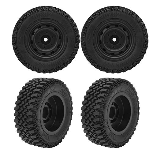 Xiuganpo RC -Reifen, 30 Mm Dicke RC -Gummireifen Hohe Stabilität Schwarz für MN86 Auto von Xiuganpo