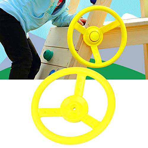 Xiuganpo Rotatierbares Lenkrad, Plastik -Schauspiel -Lenktrad, Robust (Yellow) von Xiuganpo
