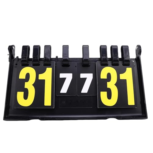 Xiuganpo Tabletop -Anzeigetafel, 4 -stellige Tragbare Flip -Score -Keeper für Tischtennis, Badminton, Tabletop Score Flipper für Sportspiele in Indoor und Outdoor von Xiuganpo