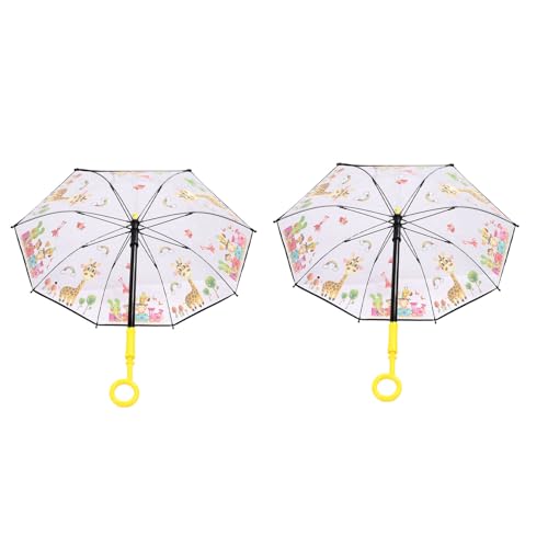 Xiuganpo Transparentes Wassersprühen von Regenschirm, Kinderstudenten Streich Regenschirme Im Freien Wasserspray für Hand und Gehirnleistung, Greifen, Handaugenkoordination (Kleines Hirschmuster) von Xiuganpo