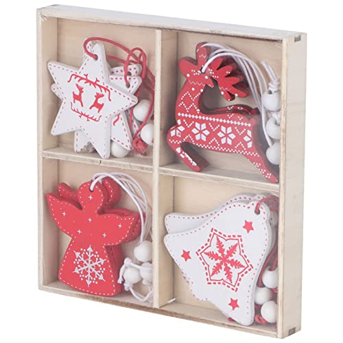 Xiuganpo Weihnachtsdekoration, Kleine Weihnachtsschmuck, 12 Stücke in Holz Bemalt für die Hausparty zu Weihnachten, auf Dem Weihnachtsbaum Aufgehängt Xiuganpo Weihnachtsdekoration, Kleine Weihnachtsschmuck, 12 Stücke in Holz Bemalt für die Hausparty zu Weihnachten, auf Dem Weihnachtsbaum Aufgehängt von Xiuganpo