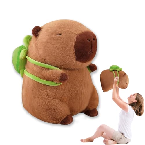 Xiujuers Capybara Kuscheltier, 25CM Wasserschwein Kuscheltier, Capybara Plüschtier, Wasserschwein Plüschtier, Plushie Puppen, Plush Toy, Großes Geburtstags Geschenk für Kinder (25CM) von Xiujuers