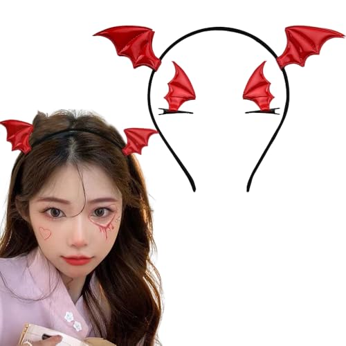 Fledermausflügel Haarschmuck Halloween Stirnbänder für Frauen Rote Fledermausflügel Haarspangen für Halloween Cosplay Kostüme Teufel Fledermaus Stirnband Kopfschmuck für Mädchen Fledermaus Haarspangen Fledermausflügel Haarschmuck Halloween Stirnbänder für Frauen Rote Fledermausflügel Haarspangen für Halloween Cosplay Kostüme Teufel Fledermaus Stirnband Kopfschmuck für Mädchen Fledermaus Haarspangen von Xiyantiji