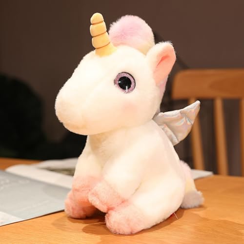 25cm Niedliche Einhorn Stofftiere,Gefüllte Einhornfee Einhorn Regenbogen Weicher Spielzeugzimmer,Regenbogen Einhorn Pferd Plüschtier Einhorn Spielzeug Geschenk für Kinder Mädchen (25cm,fense) von Xiyocadt