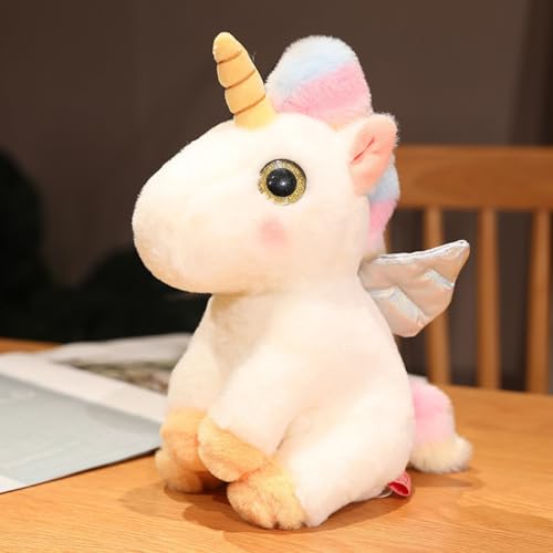 25cm Niedliche Einhorn Stofftiere,Gefüllte Einhornfee Einhorn Regenbogen Weicher Spielzeugzimmer,Regenbogen Einhorn Pferd Plüschtier Einhorn Spielzeug Geschenk für Kinder Mädchen (25cm,huangse) von Xiyocadt