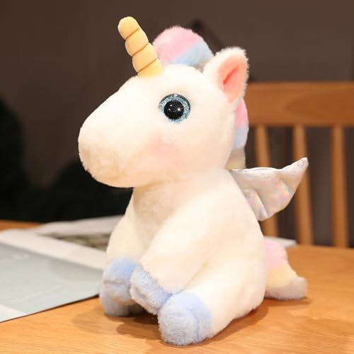 25cm Niedliche Einhorn Stofftiere,Gefüllte Einhornfee Einhorn Regenbogen Weicher Spielzeugzimmer,Regenbogen Einhorn Pferd Plüschtier Einhorn Spielzeug Geschenk für Kinder Mädchen (25cm,lanse) von Xiyocadt