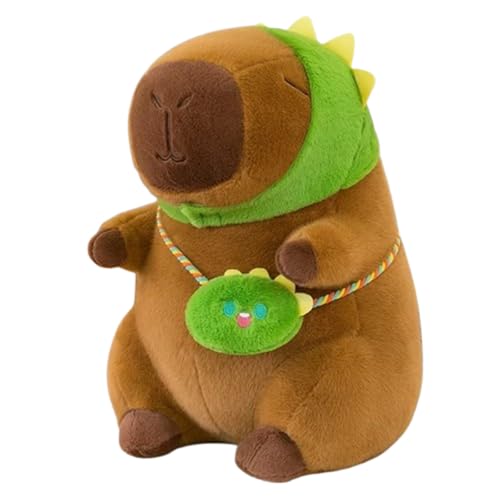 Capybara Kuscheltiere Kawaii Capybara Plüschtier Weiches Plüschtier,Süße Capybaras Stofftier Puppen Mit Rucksack Weiche Umarmungskissen Plüsch Spielzeug Geschenk Für Kinder (50cm,Dinosaurier) von Xiyocadt