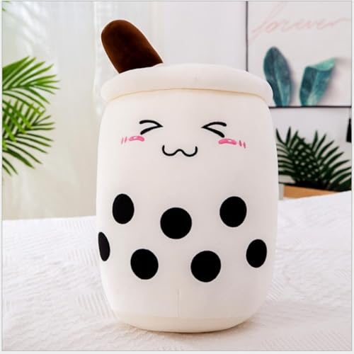 Cartoon Bubble Tea Kuscheltier, Bubble Tea Kuscheltier Plüschkissen, Kawaii Bubble Tea Plüschtier,Plüschpuppe Plüsch Weich Stofftier Spielzeug, Schmusetier Geschenk für Kinder MäDchen (35cm,A) von Xiyocadt