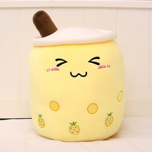 Cartoon Bubble Tea Kuscheltier, Bubble Tea Kuscheltier Plüschkissen, Kawaii Bubble Tea Plüschtier,Plüschpuppe Plüsch Weich Stofftier Spielzeug, Schmusetier Geschenk für Kinder MäDchen (35cm,C) von Xiyocadt
