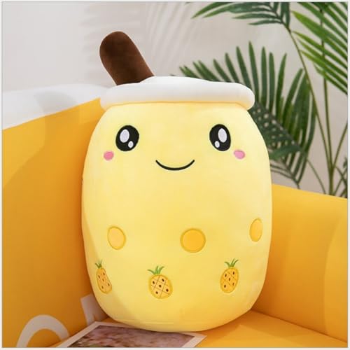 Cartoon Bubble Tea Kuscheltier, Bubble Tea Kuscheltier Plüschkissen, Kawaii Bubble Tea Plüschtier,Plüschpuppe Plüsch Weich Stofftier Spielzeug, Schmusetier Geschenk für Kinder MäDchen (70cm,D) von Xiyocadt