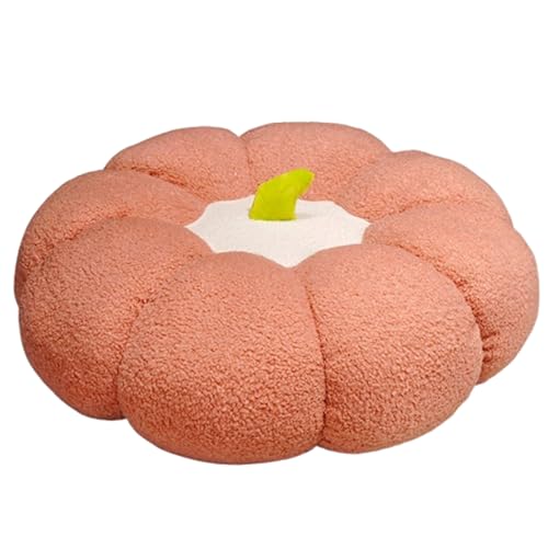 Cartoon Kürbis Kissen,Kürbis-Überwurfkissen, für Sofa, Heimdekoration, Halloween Kürbis Dekokissen Plüsch Kürbis Kissen für Dekoration Thanksgiving, Geeignet für Halloween Dekoration (45CM,rosa) von Xiyocadt