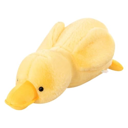 Ente Kuscheltier, PlüSchtier Gans Spielzeug Einfache Dekoration Wurfkissen Stofftier, Kawaii Ente Plüsch Gans Kuscheltier,Dekokissen Spielzeug ,Geschenk für Kinder,Geschenk für Mädchen (100cm,gelb) von Xiyocadt