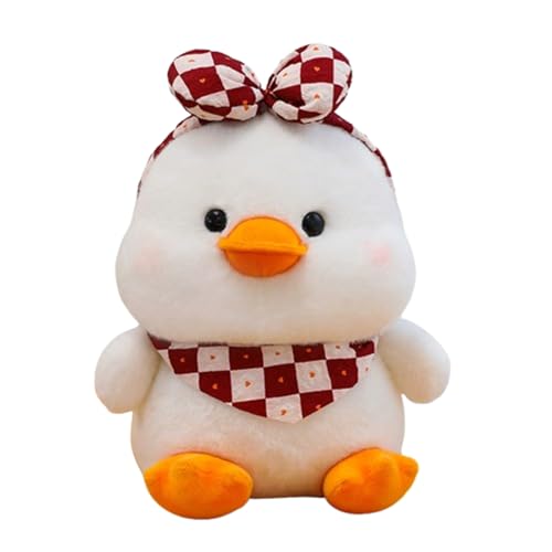Ente Kuscheltier Niedliche Kleine Gelbe Ente Plüschpuppe Flauschiger Stofftier zum Spielen Kuscheln Geburtstagsgeschenk für Kinder,weich für Kleinkinder, Kinder, Jungen, Mädchen (45 cm,weiße) von Xiyocadt