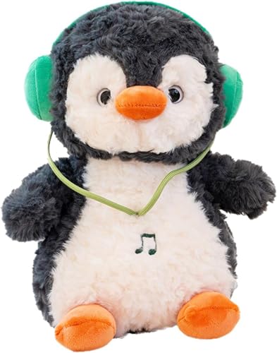 Flauschiger Stofftier zum Kuscheln und Spielen, Sprenchen und Gehen Pinguin Kuscheltier Interaktiver Plüsch Pinguin mit Kopfhörer,Süße Stuffed Animals für Jungen Mädchen Geschenke (25cm,donggan) Flauschiger Stofftier zum Kuscheln und Spielen, Sprenchen und Gehen Pinguin Kuscheltier Interaktiver Plüsch Pinguin mit Kopfhörer,Süße Stuffed Animals für Jungen Mädchen Geschenke (25cm,donggan) von Xiyocadt