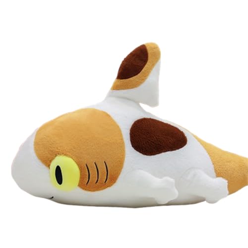 Hai Kuscheltier,Riesiges Hai Plüschtier,70cm/100cm/150cmWal HaiPlüschtier Riesen Kuscheltier Weicher Umarmungskissen,Dreifarbige Katzenhai, große orange KatzeHai Großes Dekokissen Geschenk (150cm,A) von Xiyocadt