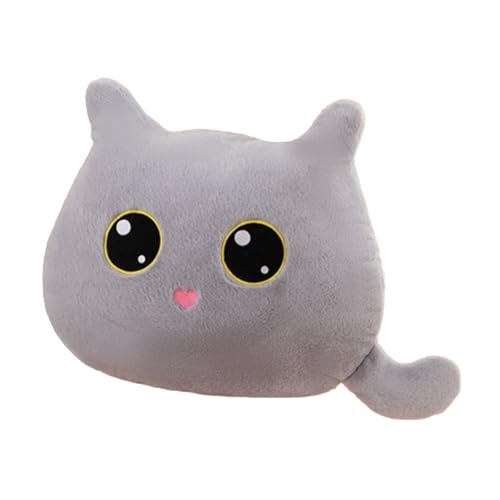 Katze Plüschtier,Weiß Katze Plüschtier Stofftier,Weiches Stofftier Kopfkissen Plüsch Christmas Toy Weihnachten Geburtstagsfeier Geschenke Dekoration, Geschenk für Kinder Mädchen (50 cm,Graue) von Xiyocadt