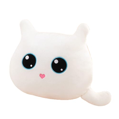 Katze Plüschtier,Weiß Katze Plüschtier Stofftier,Weiches Stofftier Kopfkissen Plüsch Christmas Toy Weihnachten Geburtstagsfeier Geschenke Dekoration, Geschenk für Kinder Mädchen (50 cm,Weiße) von Xiyocadt