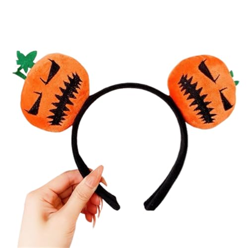 Kids Halloween Kürbisparty Kopfbedeckung Haare Haar Hoop Weiche Flauschige Stoff Stirnband Dekoration Halloween Kopfbedeckung Für Hausmöbel Weiche Flauschige Stoff Holiday Dekorationen (10cm,A) von Xiyocadt