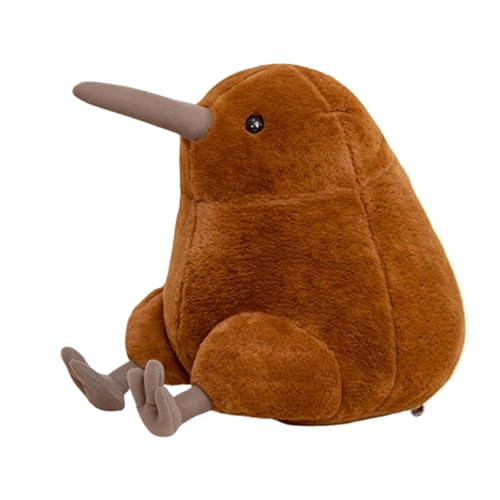 Kiwi Vogel Plüschspielzeug,Realistischer Weißer Kiwi Vogel Stofftier, Niedlicher Kleiner Vogel Kiwi Plüschie als Geschenk für Ihre Freunde,Spielzeug für Kinder Plüschgeschenke (30cm,braun) von Xiyocadt