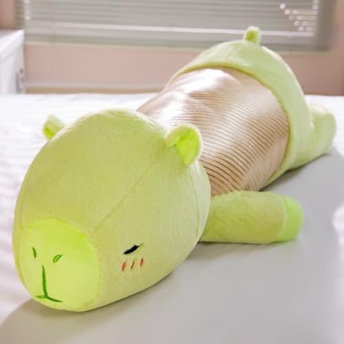 Kühle Kuscheltier Capybara Plüschkissen Stofftiere Lang Plüschtier Ausgestopftes Tier Spielzeug Kuschelkissen, Niedlichen Capybara Plushie Gefüllte Spielzeug für Home Deko Kinder (130CM,lvxi) von Xiyocadt