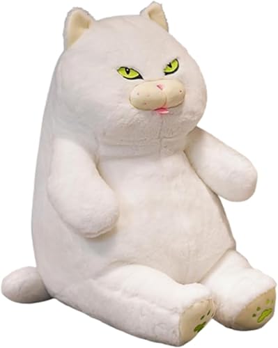 Kuscheltier Katze Flauschiges Stofftier Kätzchen, Plüschtier zum Kuscheln, Katzen Kuscheltier,Weiches Plüschtier, Spielen und Liebhaben, Weiches Schmusetier für Mädchen, Jungen, Babys (30cm,Weiß) von Xiyocadt