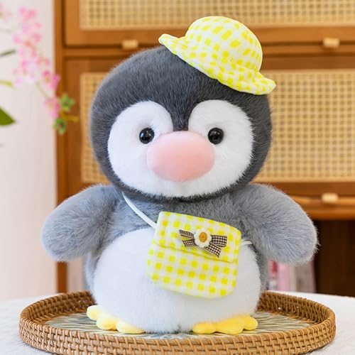 Pinguin Handpuppe Plüsch Spielzeug,Weiches Kuscheltier für Kinder Erwachsene,Niedliches Plüschtier zum Kuscheln,Spielen Dekorieren im Kinderzimmer,Perfekte Geschenkidee für Jungen Mädchen (Gelb,35cm) von Xiyocadt