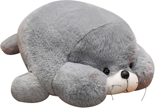 Plüschtier Siegel Stofftier, Niedlichen Kuscheltier Robbe,Zum Spielen und Kuscheln, Robbe Kuscheltier,Niedliches Stofftier, Plüschtier Umarmen Kissen Niedliche Plüschpuppe für Geburtstag (40cm,Grau) Plüschtier Siegel Stofftier, Niedlichen Kuscheltier Robbe,Zum Spielen und Kuscheln, Robbe Kuscheltier,Niedliches Stofftier, Plüschtier Umarmen Kissen Niedliche Plüschpuppe für Geburtstag (40cm,Grau) von Xiyocadt