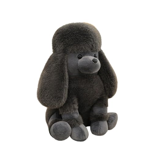 Pudel Plüschtier,Teddy Hund Kissen,Kuschelweicher Hund Kuscheltier Realistisches Welpen Plüschtier Für Kinder Geschenk Dekozimmer Jungen Mädchen Geschenk Weihnachten Valentinstag (30 cm,schwarze) von Xiyocadt