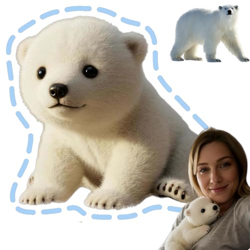 The Polar Pal - The Plush Toy, Stuffed Toy and Gift for Children and Adults Ultra Soft Polar Bear Plush Toy for Emotional Support, Cuddly Toy von Xiyocadt