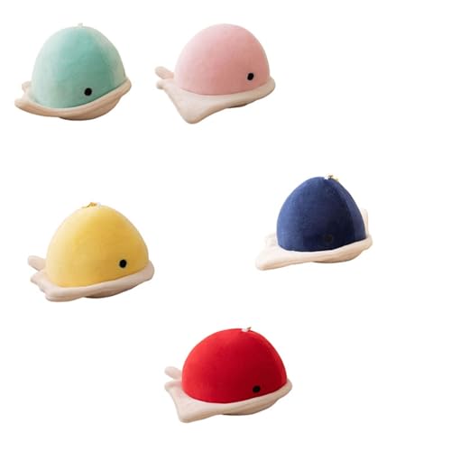 Xiyocadt (5 Stück) Meerestier-Taschenanhänger, Rochen-Plüschpuppe, Fisch-Plüschtier, Rochen-Anhänger, 12 cm (Grün/Rosa/Gelb/Blau/Rot) von Xiyocadt