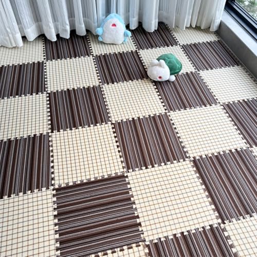 Xiyocadt 10 Stück Eva Schaumstoff Puzzlematte, Puzzleteppich,rutschfest Bodenschutzmatte,Krabbelmatte, Spielmatte,für Wohnzimmer,Schlafzimmer, Kinderzimmer, Spielzimmer (Aprikose + Grau 2) von Xiyocadt
