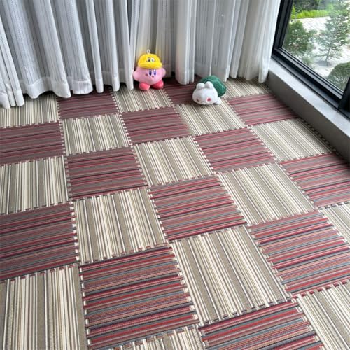Xiyocadt 10 Stück Eva Schaumstoff Puzzlematte, Puzzleteppich,rutschfest Bodenschutzmatte,Krabbelmatte, Spielmatte,für Wohnzimmer,Schlafzimmer, Kinderzimmer, Spielzimmer (Aprikose + Rot) von Xiyocadt