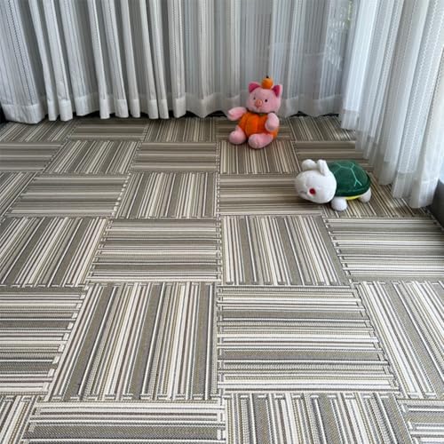 Xiyocadt 10 Stück Eva Schaumstoff Puzzlematte, Puzzleteppich,rutschfest Bodenschutzmatte,Krabbelmatte, Spielmatte,für Wohnzimmer,Schlafzimmer, Kinderzimmer, Spielzimmer (Aprikosenstreifen) von Xiyocadt