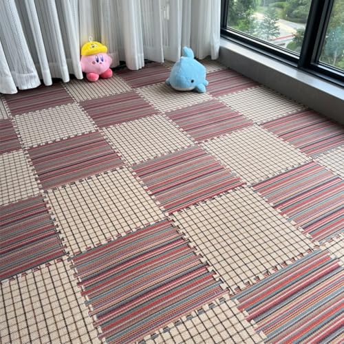 Xiyocadt 10 Stück Eva Schaumstoff Puzzlematte, Puzzleteppich,rutschfest Bodenschutzmatte,Krabbelmatte, Spielmatte,für Wohnzimmer,Schlafzimmer, Kinderzimmer, Spielzimmer (Braun + Rot) von Xiyocadt