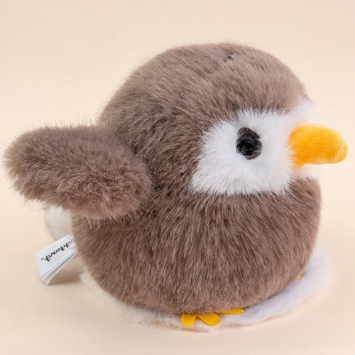 Xiyocadt 12cm Vogel Plüschtier, Aufhängbar Klein Bird Plüsch Kuscheltier, Plüschen Spielzeug Puppen, Plüsenpuppe Kuscheltiere Toys Geschenk Schlüsselanhänger für Kinder Mädchen (Eule) von Xiyocadt