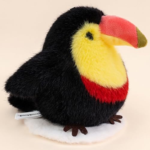 Xiyocadt 12cm Vogel Plüschtier, Aufhängbar Klein Bird Plüsch Kuscheltier, Plüschen Spielzeug Puppen, Plüsenpuppe Kuscheltiere Toys Geschenk Schlüsselanhänger für Kinder Mädchen (Großer Mund.) von Xiyocadt