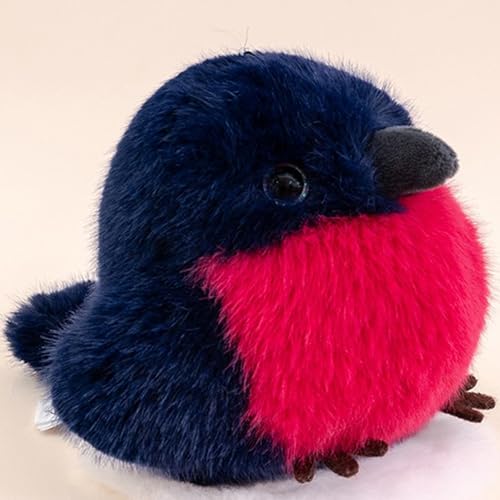 Xiyocadt 12cm Vogel Plüschtier, Aufhängbar Klein Bird Plüsch Kuscheltier, Plüschen Spielzeug Puppen, Plüsenpuppe Kuscheltiere Toys Geschenk Schlüsselanhänger für Kinder Mädchen (Harscher) von Xiyocadt
