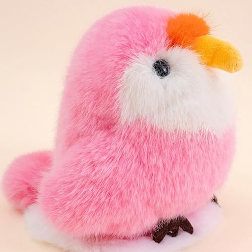 Xiyocadt 12cm Vogel Plüschtier, Aufhängbar Klein Bird Plüsch Kuscheltier, Plüschen Spielzeug Puppen, Plüsenpuppe Kuscheltiere Toys Geschenk Schlüsselanhänger für Kinder Mädchen (RosaPapagei) von Xiyocadt