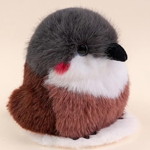 Xiyocadt 12cm Vogel Plüschtier, Aufhängbar Klein Bird Plüsch Kuscheltier, Plüschen Spielzeug Puppen, Plüsenpuppe Kuscheltiere Toys Geschenk Schlüsselanhänger für Kinder Mädchen (Spiegel) von Xiyocadt