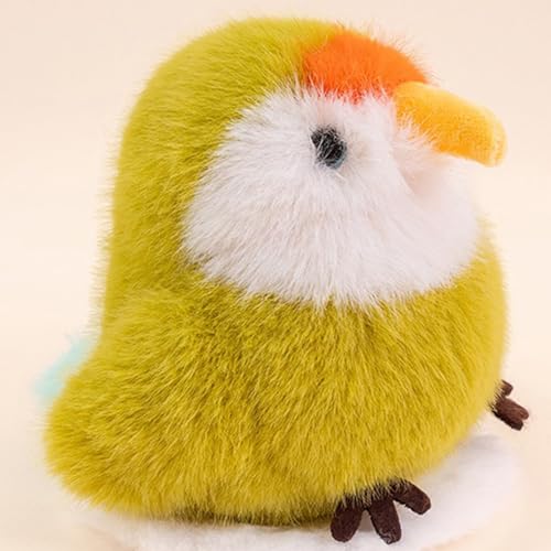 Xiyocadt 12cm Vogel Plüschtier, Aufhängbar Klein Bird Plüsch Kuscheltier, Plüschen Spielzeug Puppen, Plüsenpuppe Kuscheltiere Toys Geschenk Schlüsselanhänger für Kinder Mädchen (GrünPapagei) von Xiyocadt