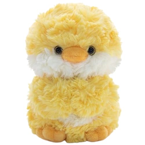 Xiyocadt 17cm Desktop Puppen, Magnetsauge Kuscheltier, Klein Plüschtier Kissen Deko, Weich Tiere Stofftier Spielzeug, Tisch Puppe für Kinder Jungen und Mädchen (Küken) von Xiyocadt